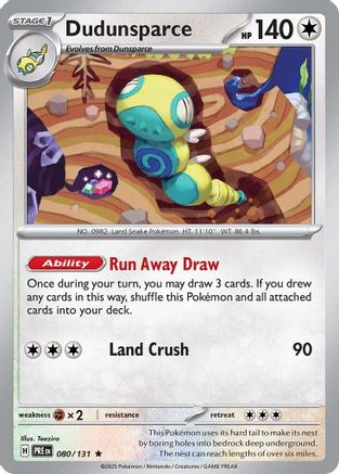 Dudunsparce - 080/131 - Holo - PRISMATIC EVOLUTIONS - Pokemon - Rare | AA06-50