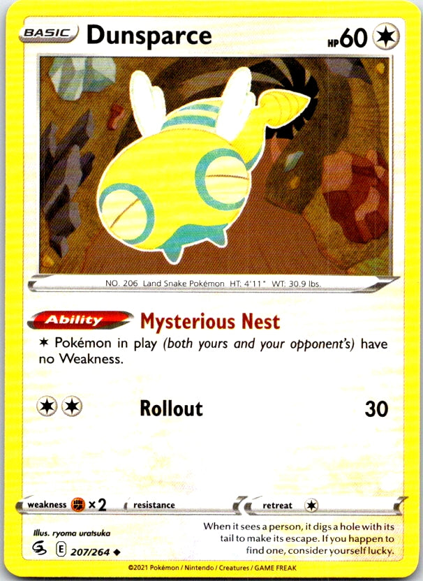 Dunsparce - 207/264 - - FUSION STRIKE - Pokemon - Uncommon | AC05-48