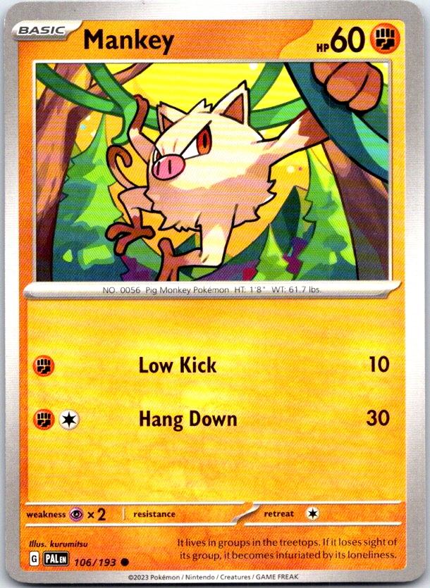 Mankey - 106/193 - - PALDEA EVOLVED - Pokemon - Common | AC03-38