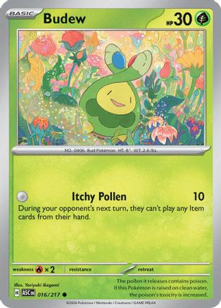 Budew - 016/217 - - ASCENDED HEROES - Pokemon - Common | AA10-51