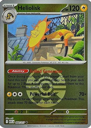 Heliolisk (Quick Ball) - 064/217 - Reverse Holo - ASCENDED HEROES - Pokemon - | AA06-84