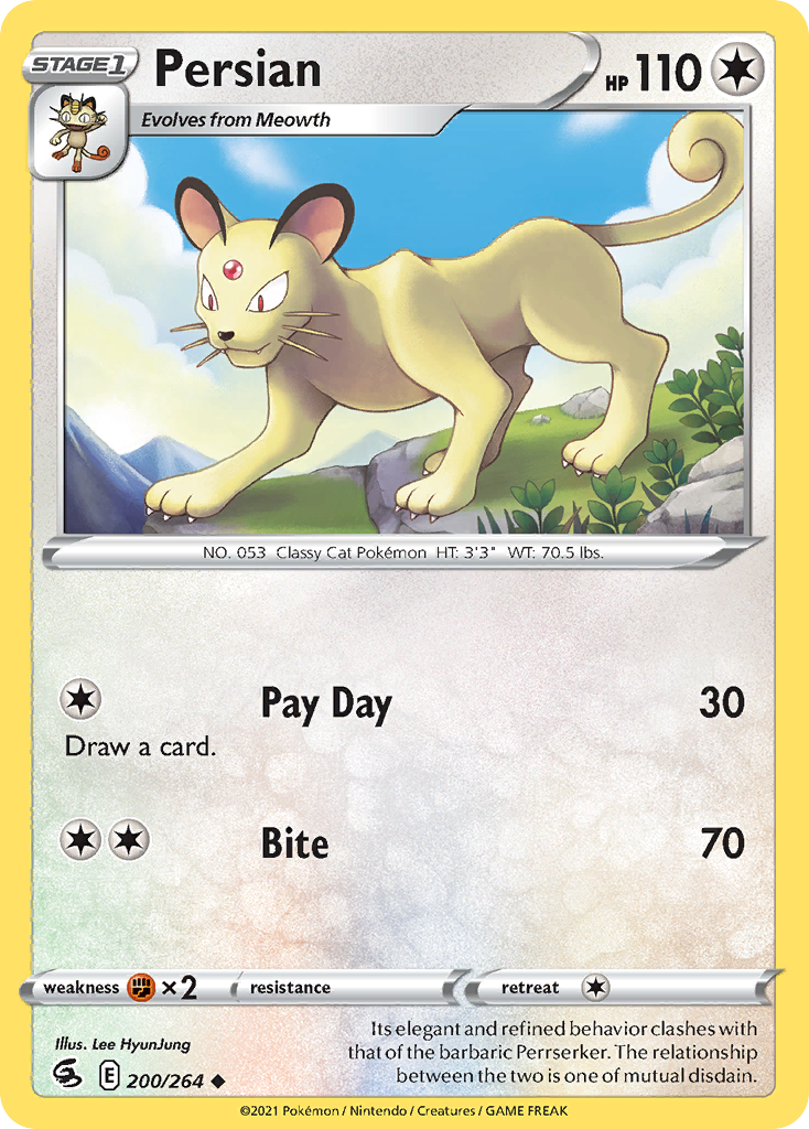 Persian - 200/264 - - FUSION STRIKE - Pokemon - Uncommon | AA21-55