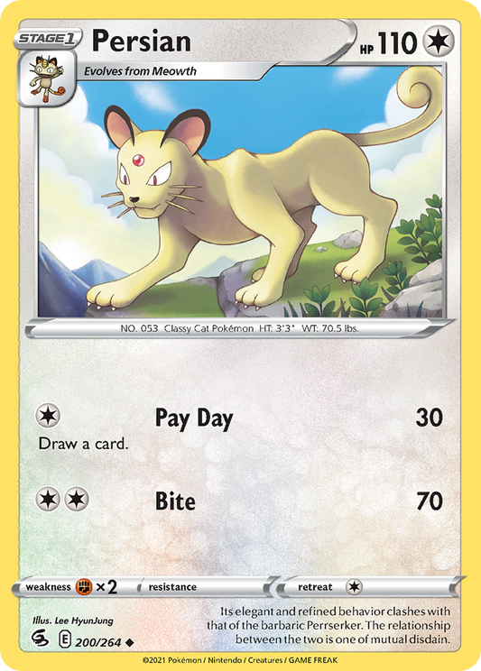 Persian - 200/264 - - FUSION STRIKE - Pokemon - Uncommon | AA21-55