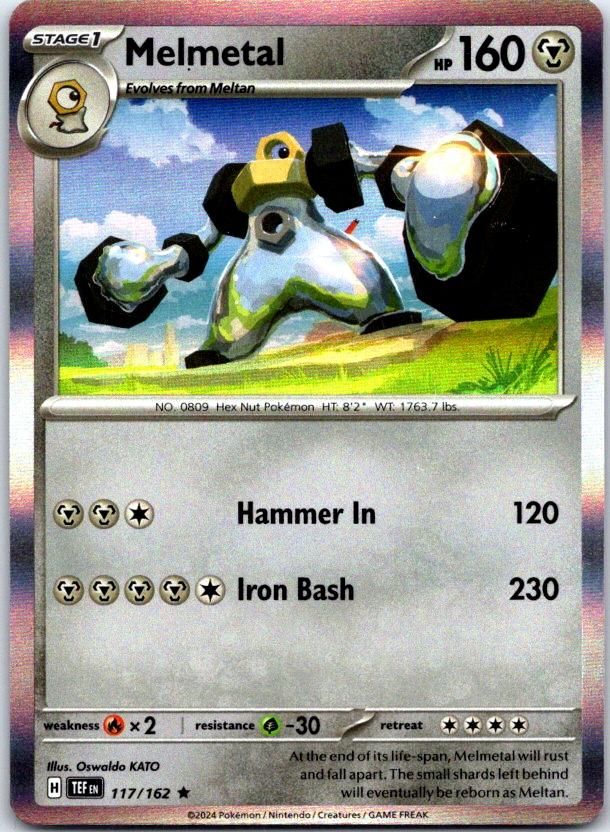 Melmetal - 117/162 - Holo - TEMPORAL FORCES - Pokemon - Rare | AC12-17