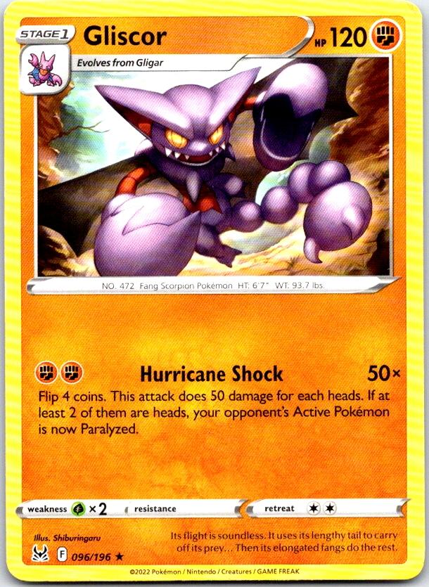 Gliscor - 096/196 - - LOST ORIGIN - Pokemon - Rare | AC19-1