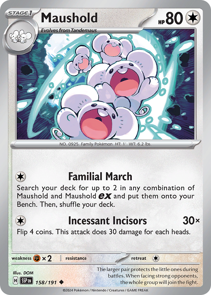 Maushold - 158/191 - - SURGING SPARKS - Pokemon - Uncommon | AA48-2