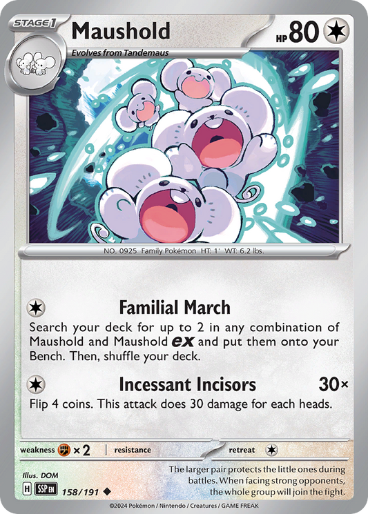 Maushold - 158/191 - - SURGING SPARKS - Pokemon - Uncommon | AA48-2