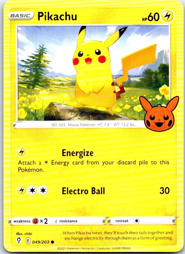 Pikachu - 049/203 - - TRICK OR TRADE BOOSTER - Pokemon - Promo | AC13-35