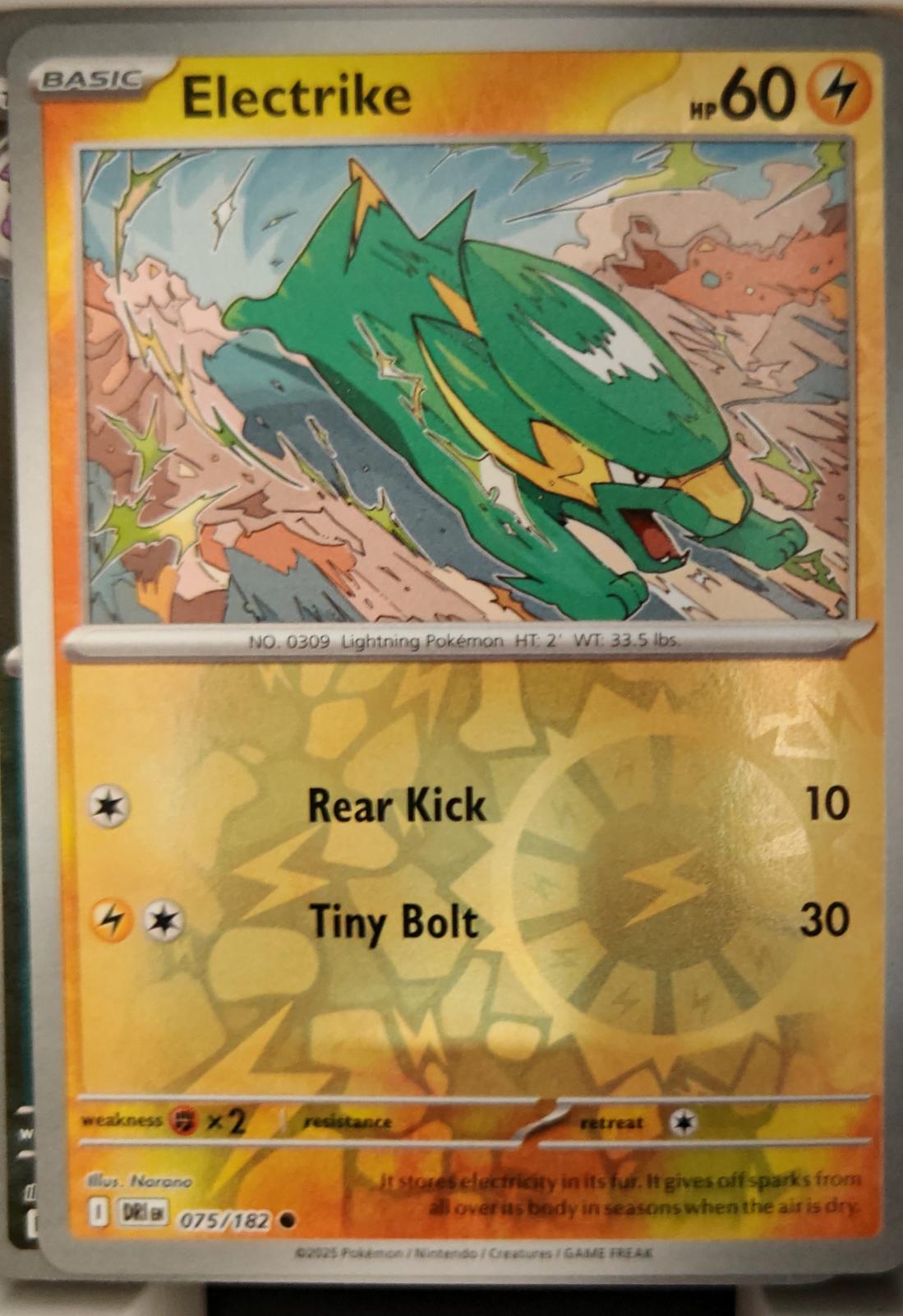 Electrike - 075/182 - Reverse Holo - DESTINED RIVALS - Pokemon - | AA19-74