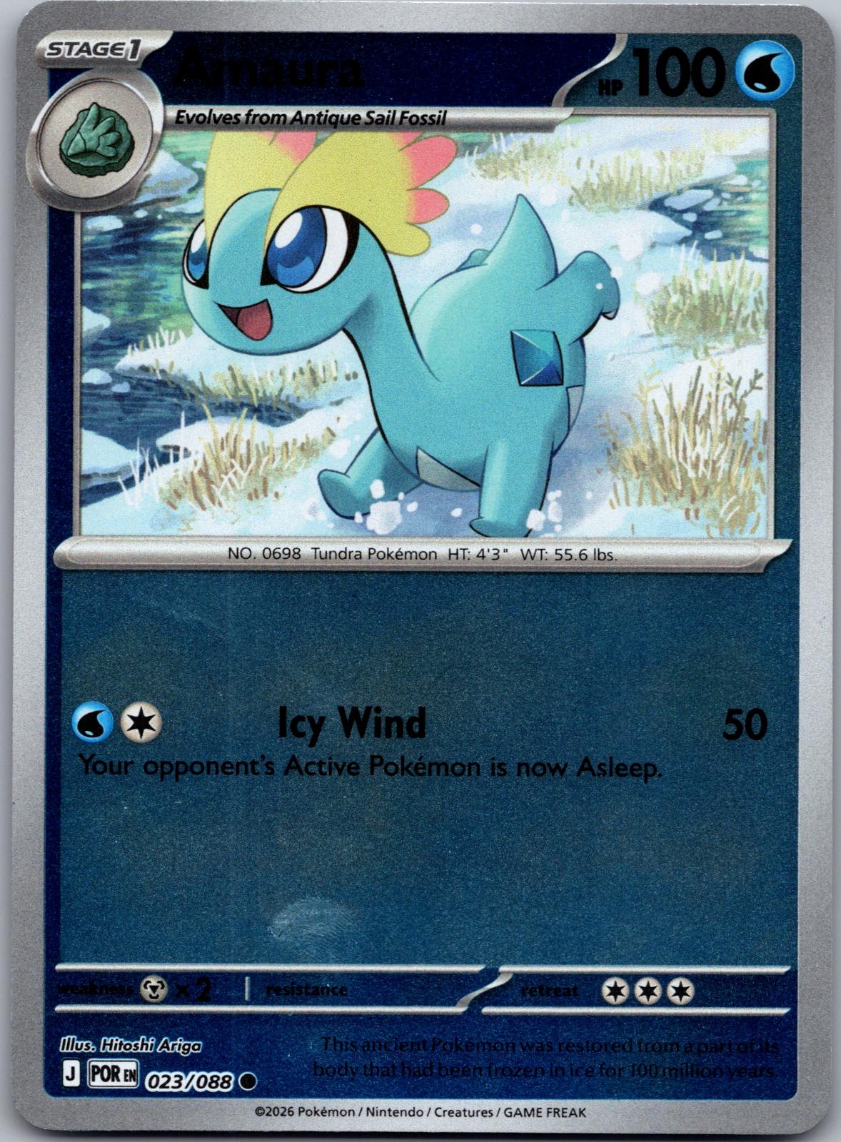 Amaura - 023/088 - Reverse Holo - PERFECT ORDER - Pokemon - Common | AA80-26