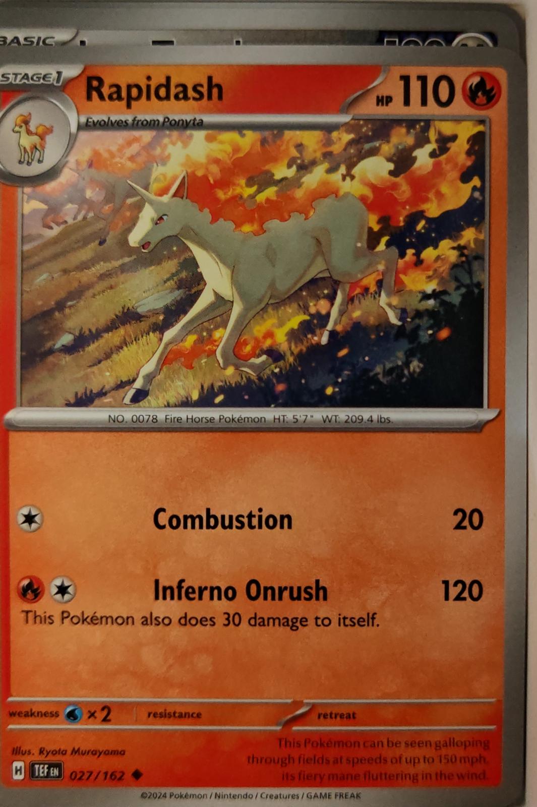Rapidash - 027/162 - - TEMPORAL FORCES - Pokemon - Uncommon | AA23-5