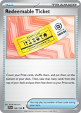Redeemable Ticket - 156/159 - - JOURNEY TOGETHER - Pokemon - Uncommon | AA41-100