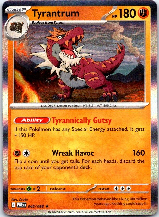 Tyrantrum - 045/088 - Holo - PERFECT ORDER - Pokemon - Rare | AC29-30
