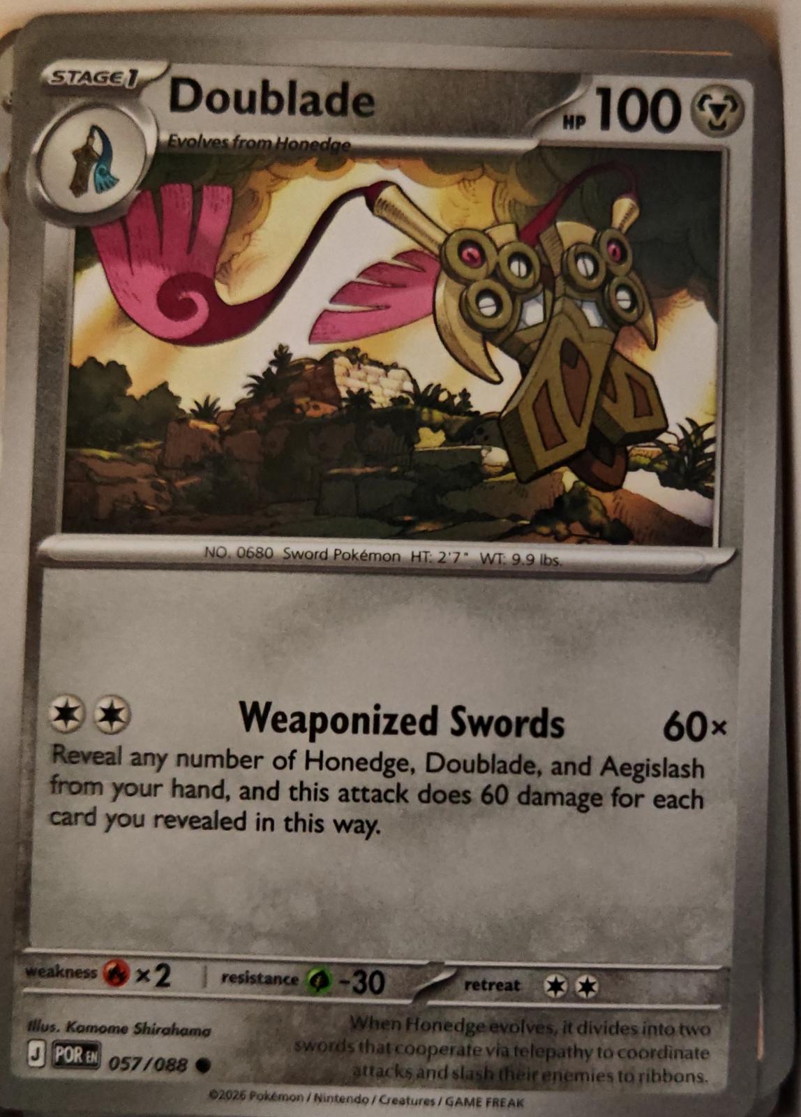 Doublade - 057/088 - - PERFECT ORDER - Pokemon - Common | AA01-40