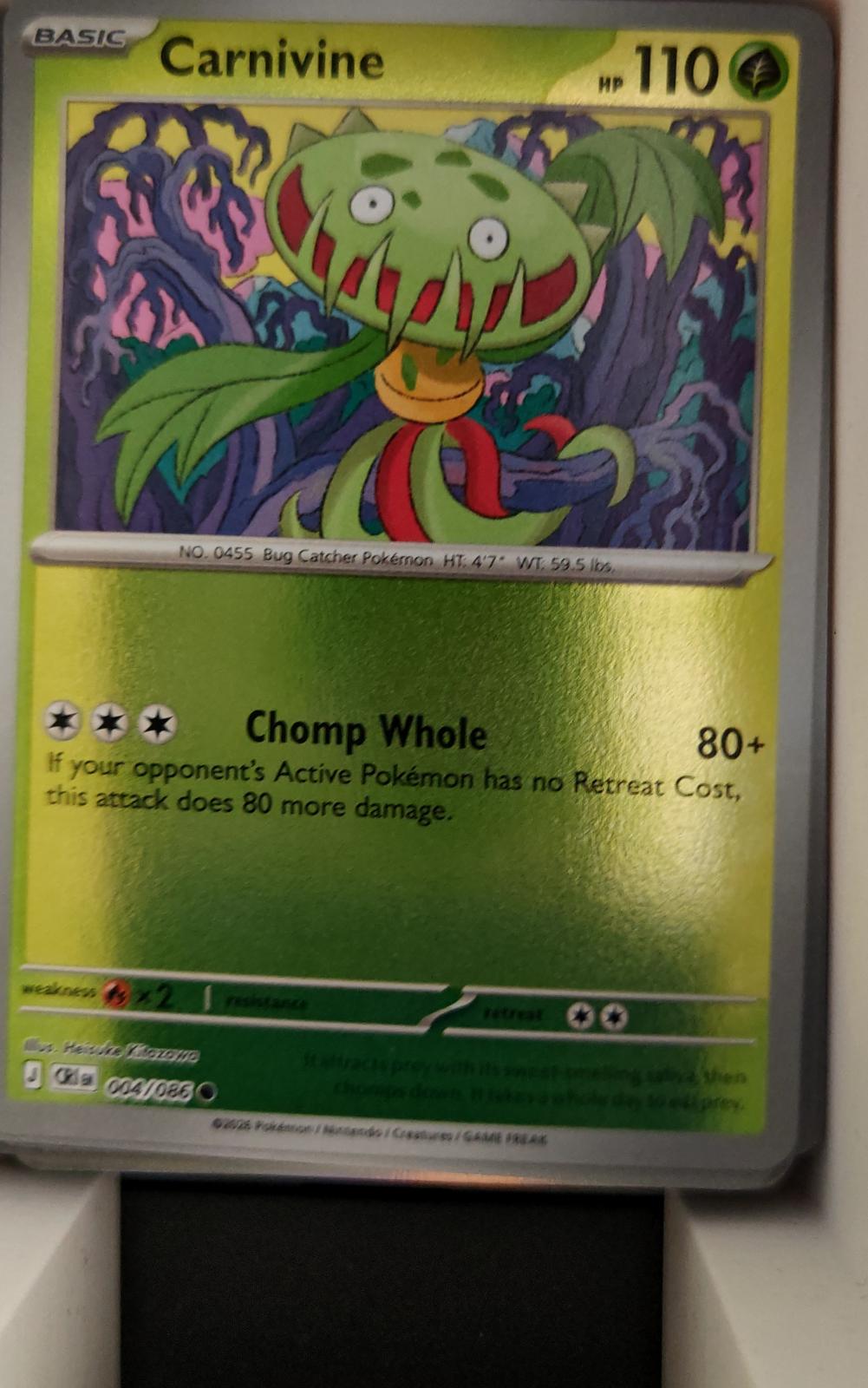 Carnivine - 004/086 - Reverse Holo - CHAOS RISING - Pokemon - Common | AA24-36
