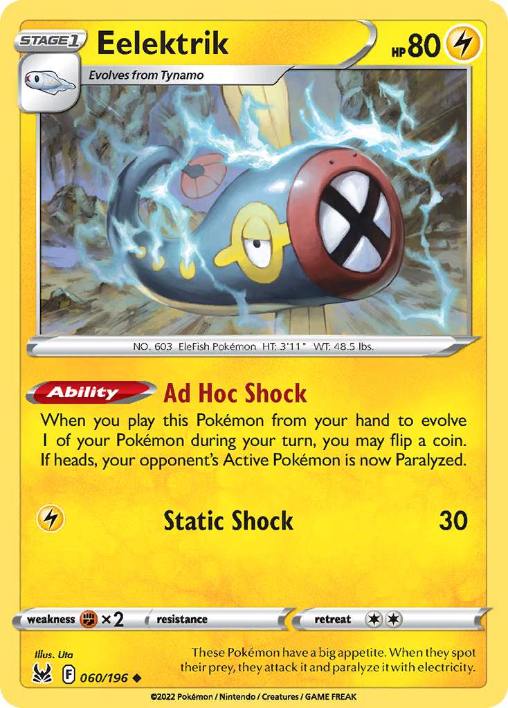 Eelektrik - 060/196 - - LOST ORIGIN - Pokemon - Uncommon | AA67-50