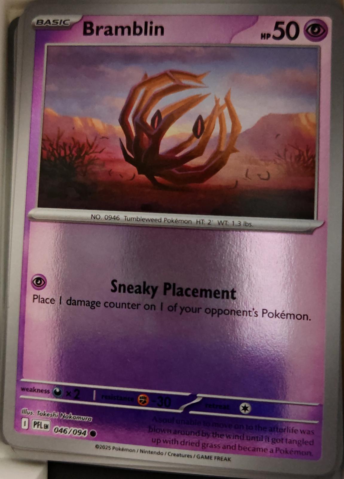 Bramblin - 046/094 - Reverse Holo - PHANTASMAL FLAMES - Pokemon - | AA20-16