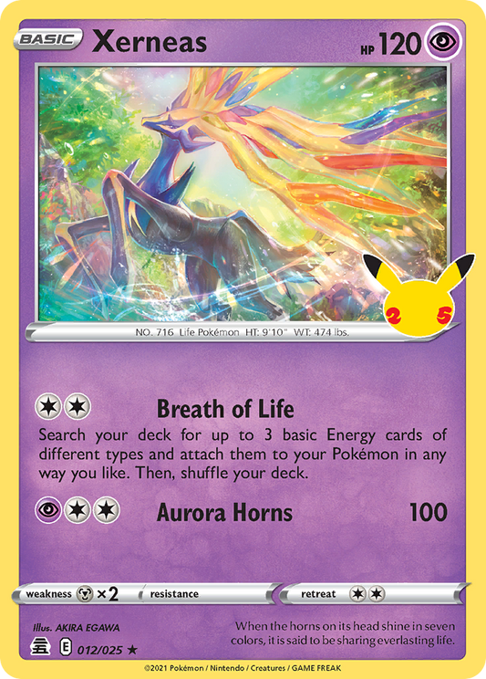Xerneas - 012/025 - Holo - CELEBRATIONS - Pokemon - Rare | AA06-28