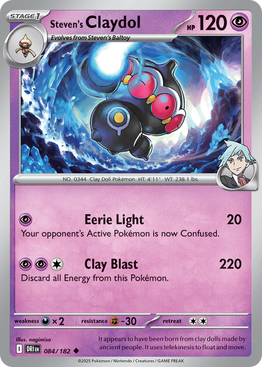 Steven's Claydol - 084/182 - - DESTINED RIVALS - Pokemon - Uncommon | AA12-54