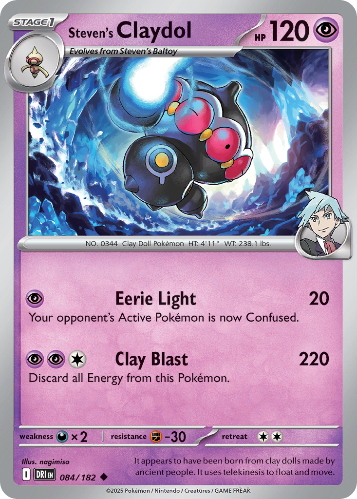 Steven's Claydol - 084/182 - - DESTINED RIVALS - Pokemon - Uncommon | AA12-63