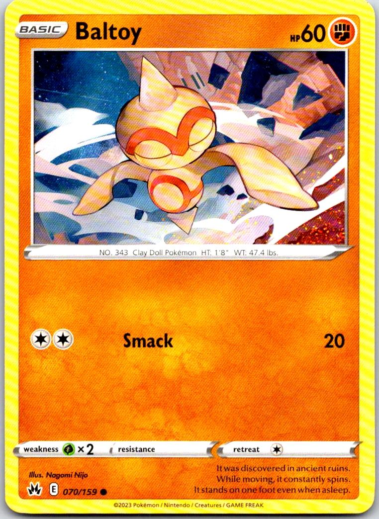 Baltoy - 070/159 - - CROWN ZENITH - Pokemon - Common | AA102-46