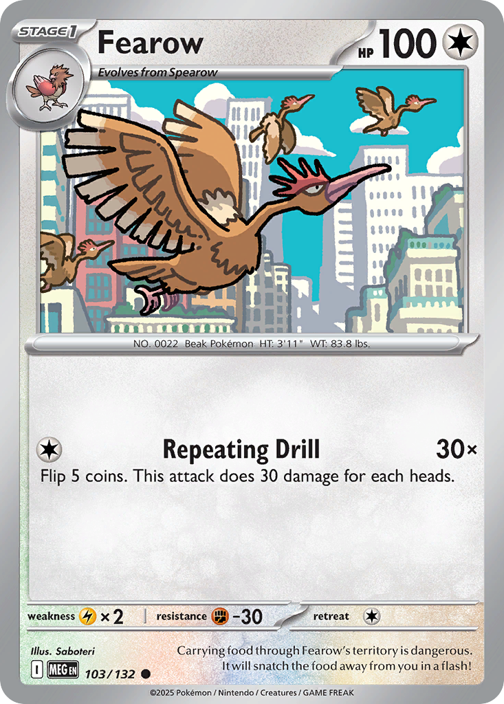 Fearow - 103/132 - - MEGA EVOLUTION - Pokemon - Common | AA02-51