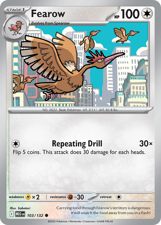 Fearow - 103/132 - - MEGA EVOLUTION - Pokemon - Common | AA02-51