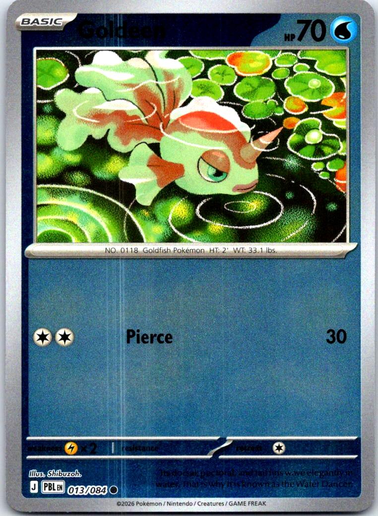 Goldeen - 013/084 - Reverse Holo - PITCH BLACK - Pokemon - Common | AB42-15