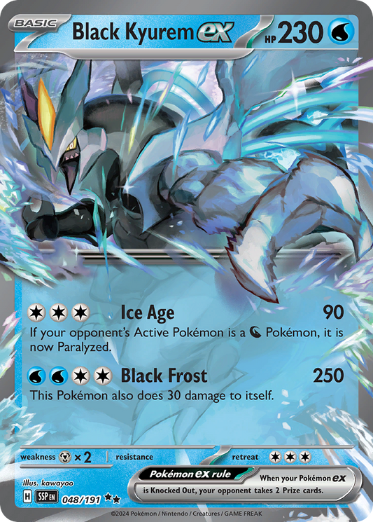 Black Kyurem ex - 048/191 - Holo - SURGING SPARKS - Pokemon - | AA37-40