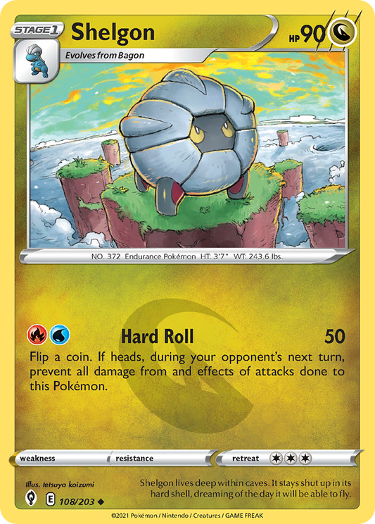 Shelgon - 108/203 - - EVOLVING SKIES - Pokemon - Uncommon | AA03-44
