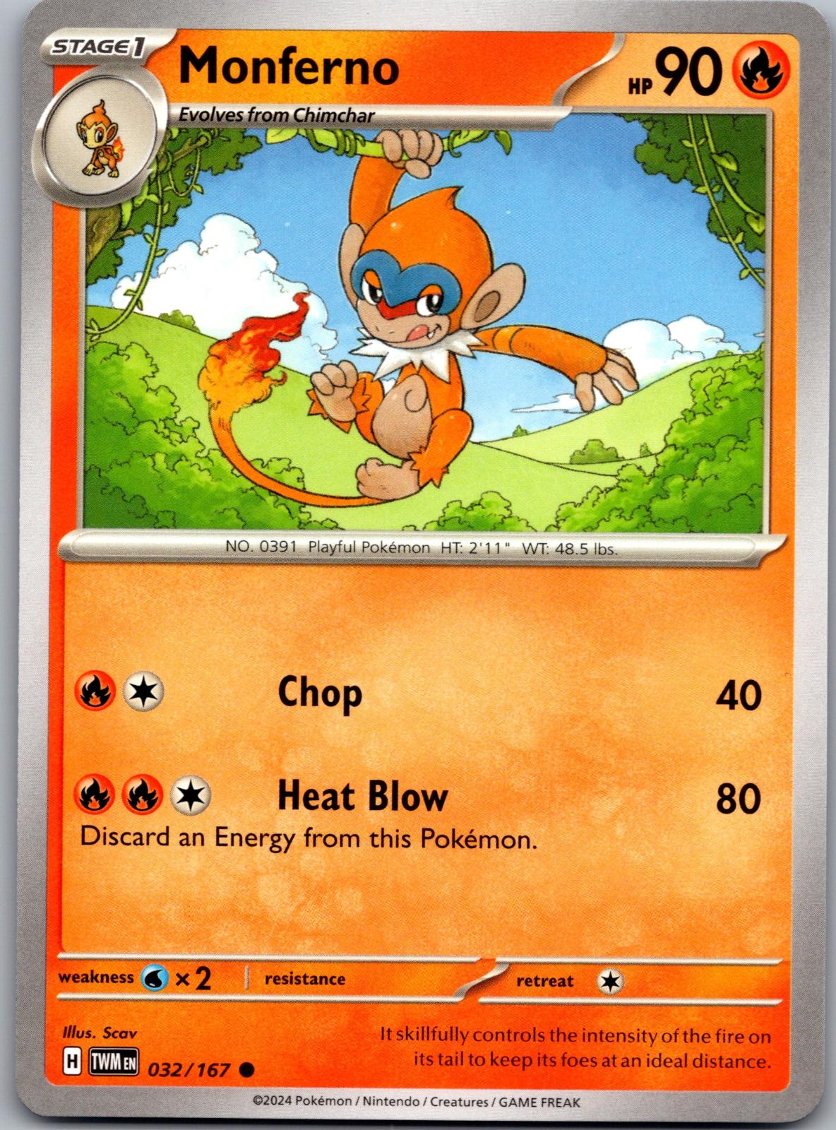 Monferno - 032/167 - - TWILIGHT MASQUERADE - Pokemon - Common | AA87-45