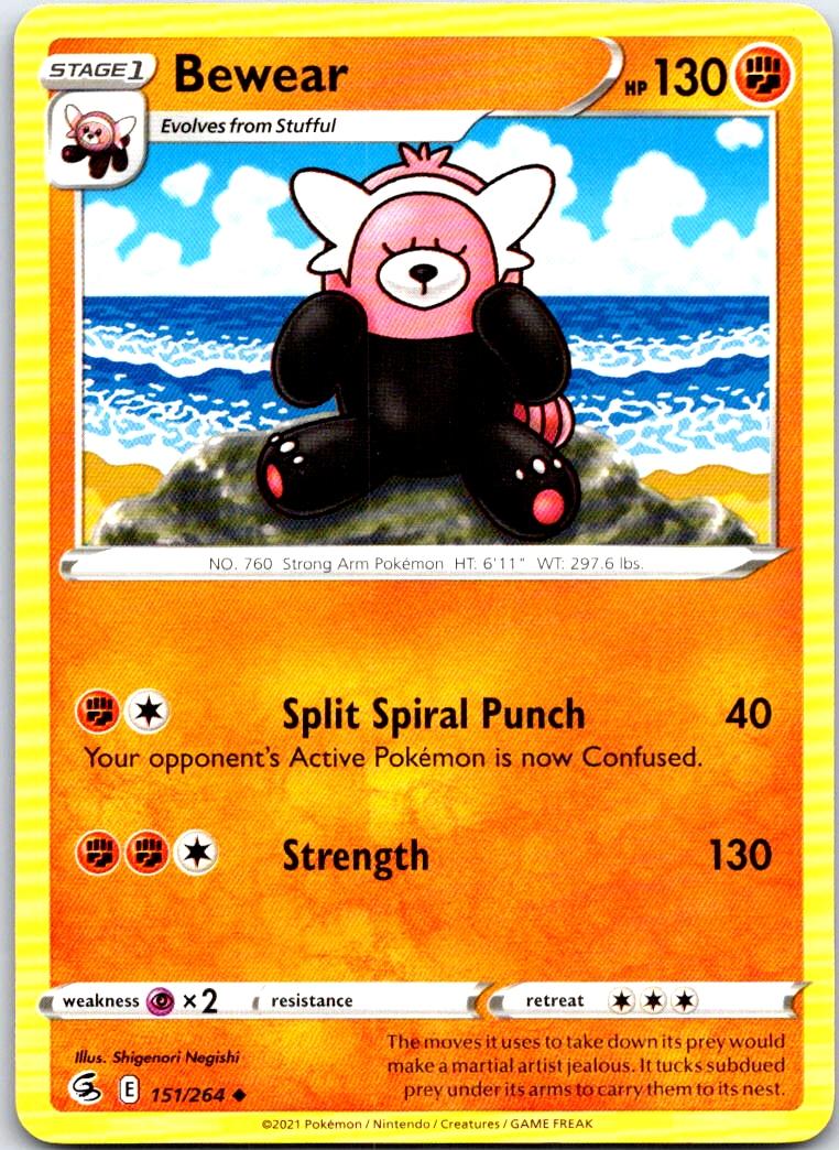 Bewear - 151/264 - - FUSION STRIKE - Pokemon - Uncommon | AB33-45