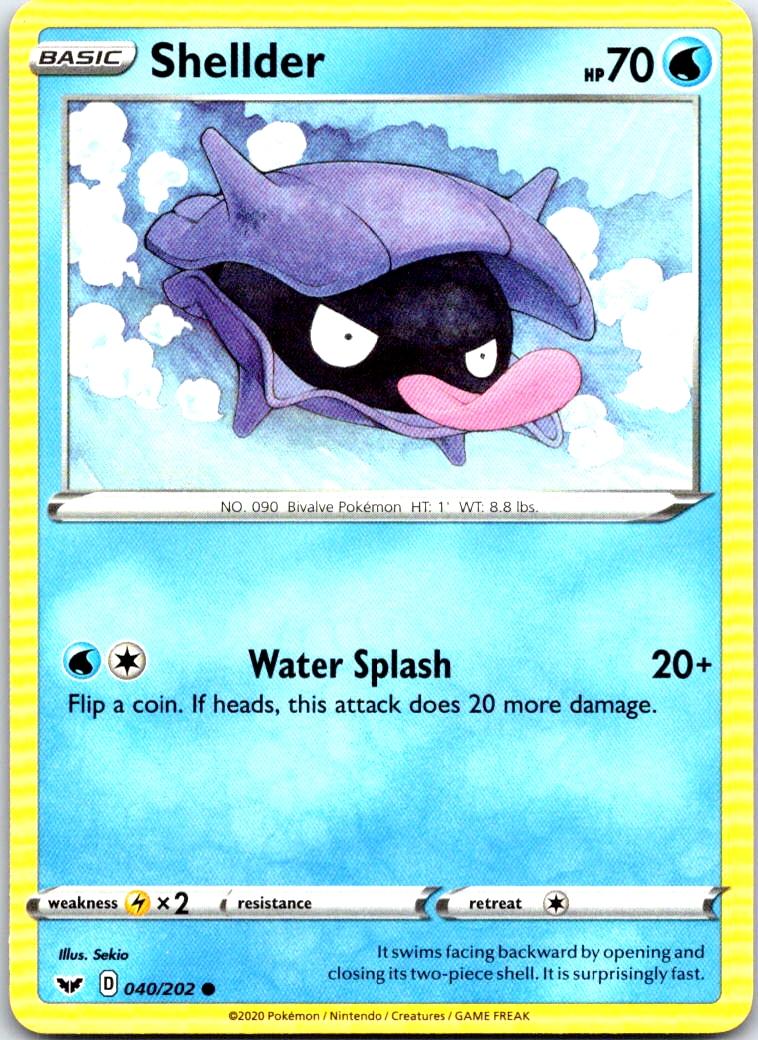 Shellder - 040/202 - - SWORD & SHIELD - Pokemon - Common | AB78-28