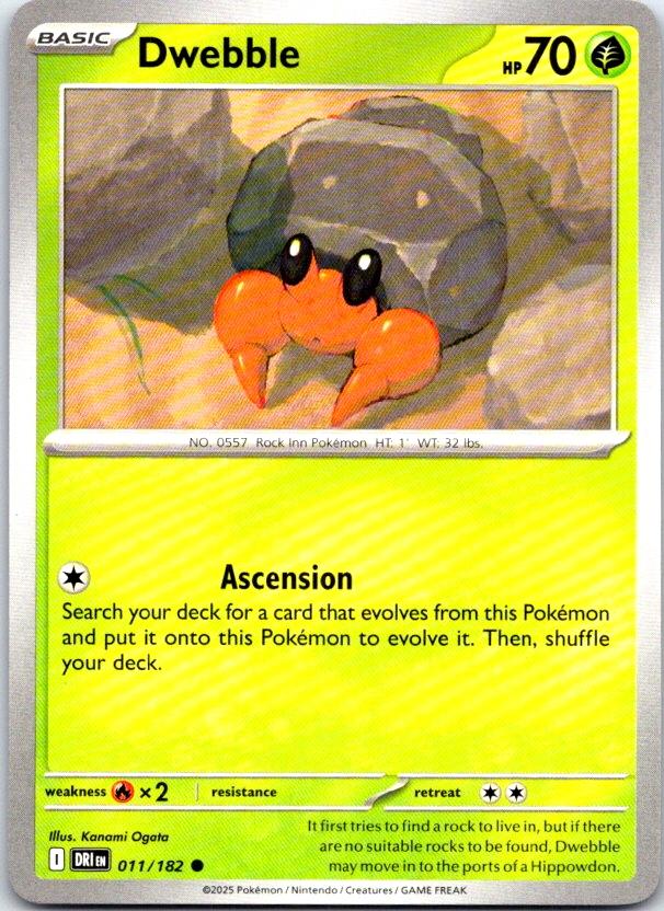 Dwebble - 011/182 - - DESTINED RIVALS - Pokemon - Common | AC07-26