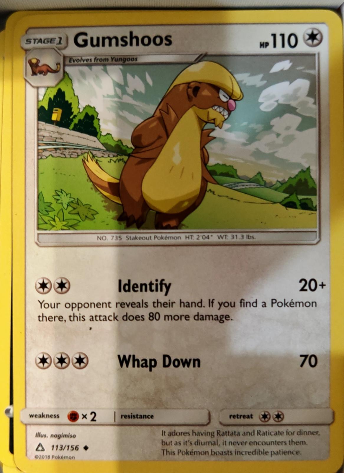 Gumshoos - 113/156 - - ULTRA PRISM - Pokemon - Uncommon | AA73-16