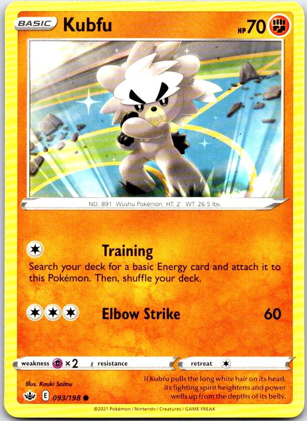 Kubfu - 093/198 - - CHILLING REIGN - Pokemon - Common | AC17-22