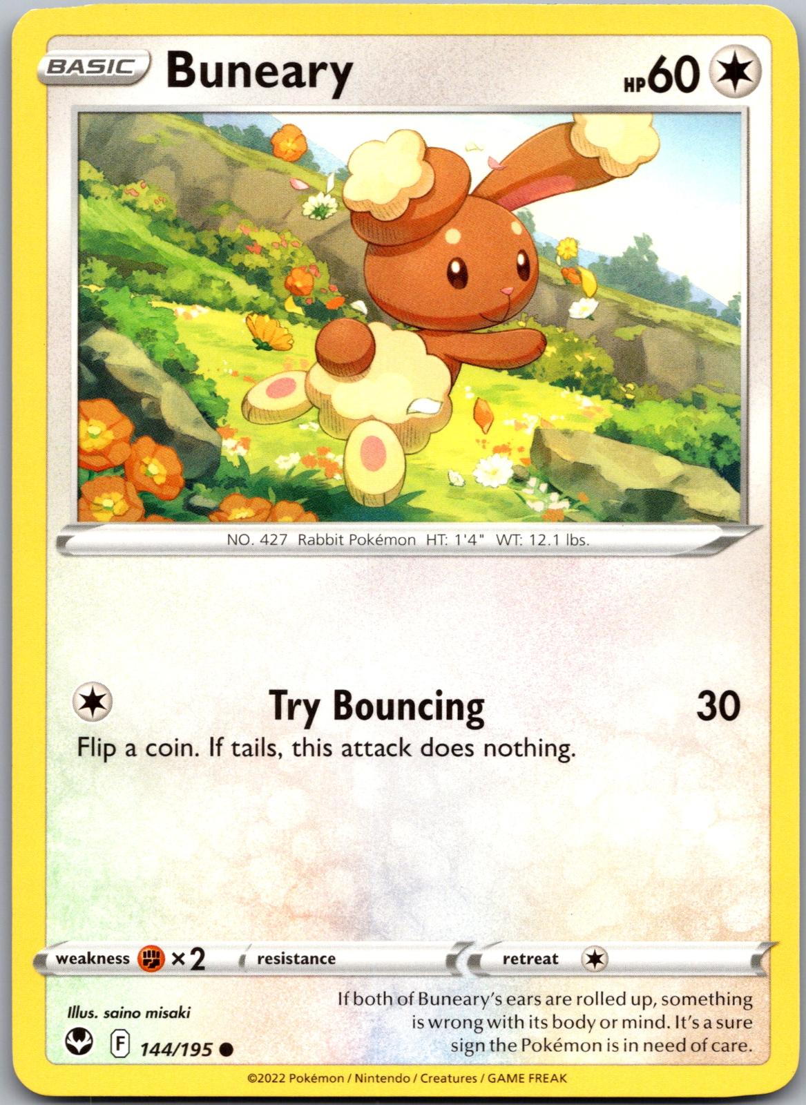 Buneary - 144/195 - - SILVER TEMPEST - Pokemon - Common | AA91-30