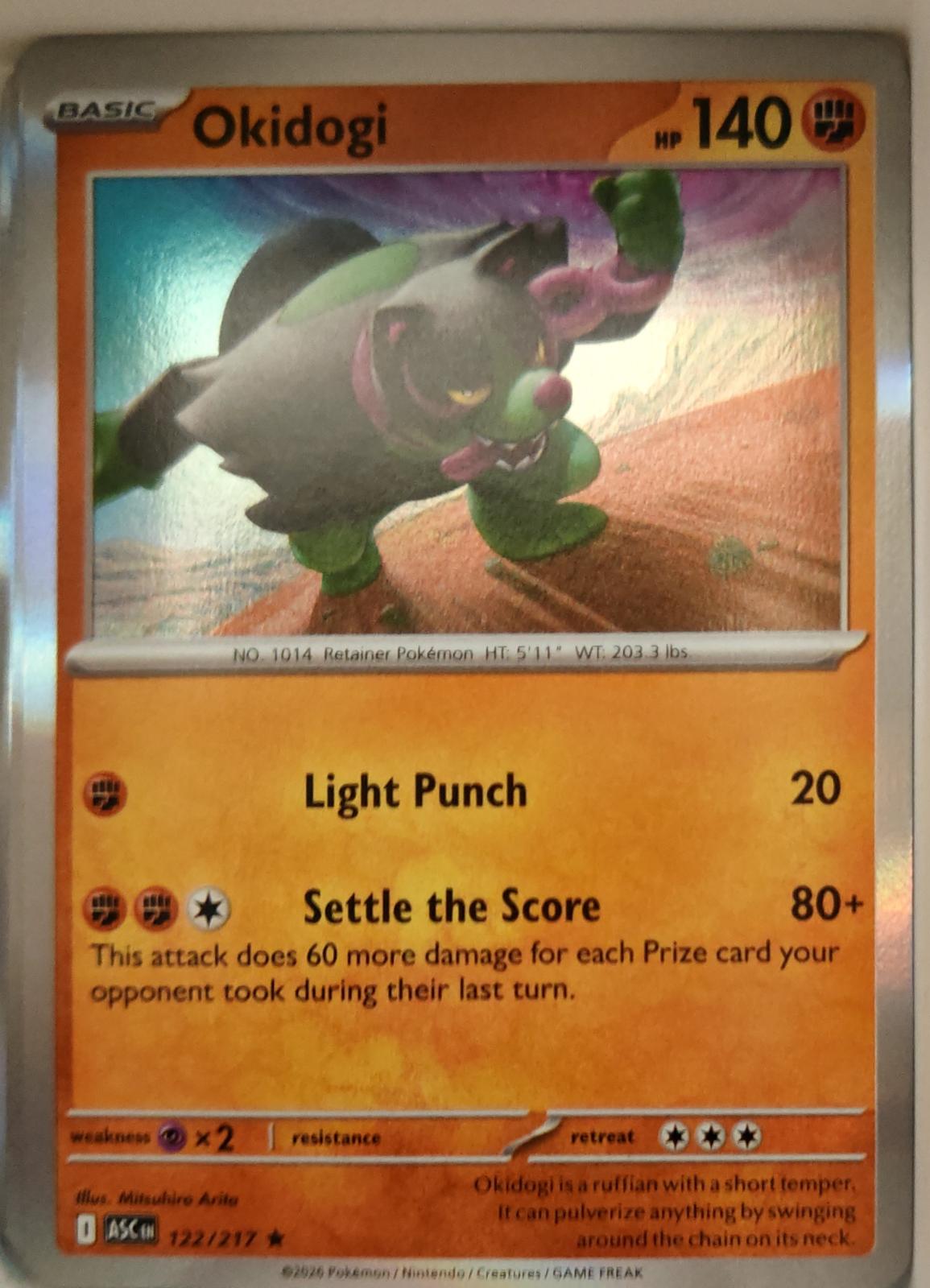 Okidogi - 122/217 - Holo - ASCENDED HEROES - Pokemon - Rare | AA13-16