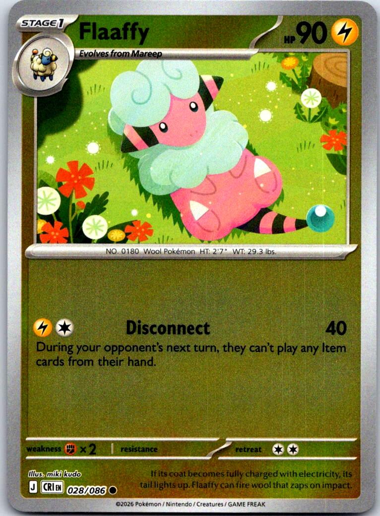 Flaaffy - 028/086 - Reverse Holo - CHAOS RISING - Pokemon - Common | AA126-31