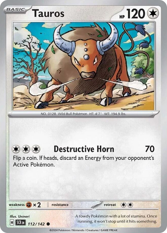 Tauros - 112/142 - - STELLAR CROWN - Pokemon - Common | AA05-49