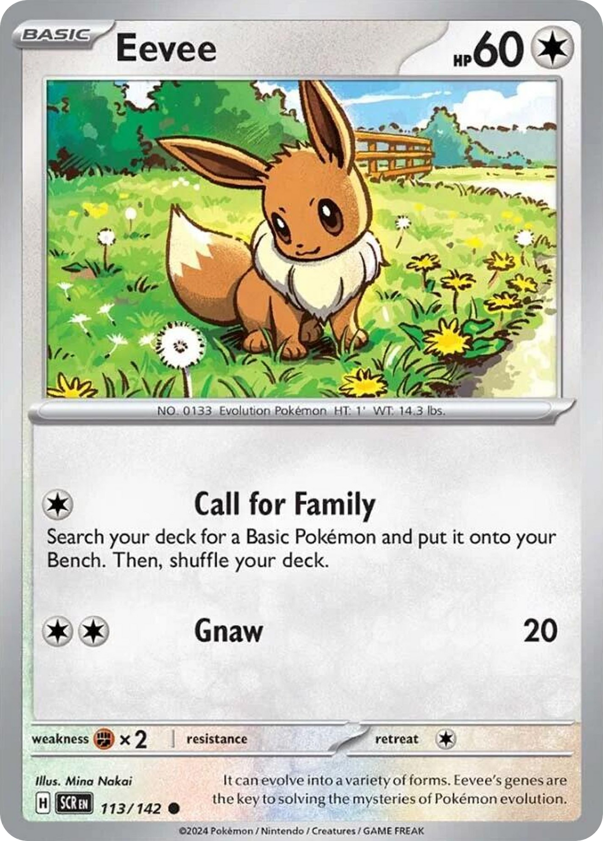 Eevee - 113/142 - - STELLAR CROWN - Pokemon - Common | AA05-70