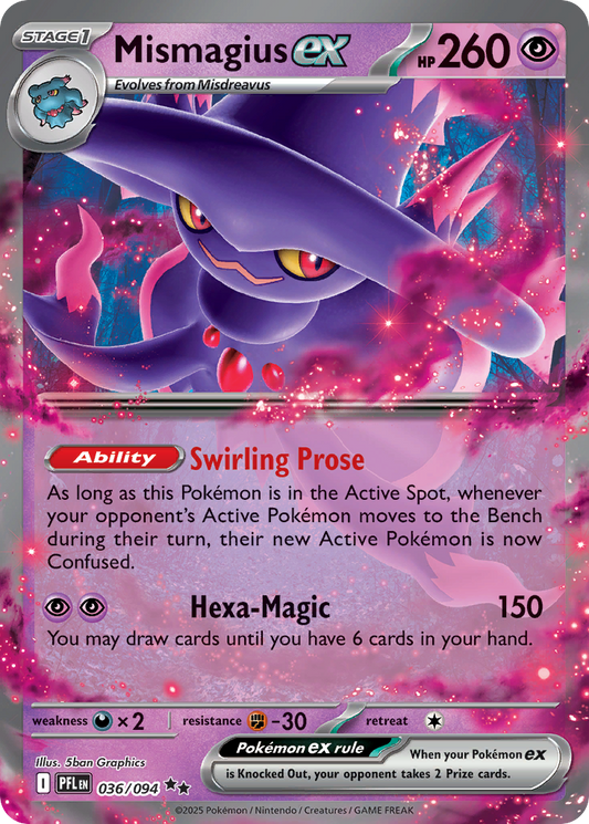 Mismagius ex - 036/094 - Holo - PHANTASMAL FLAMES - Pokemon - | AA37-13