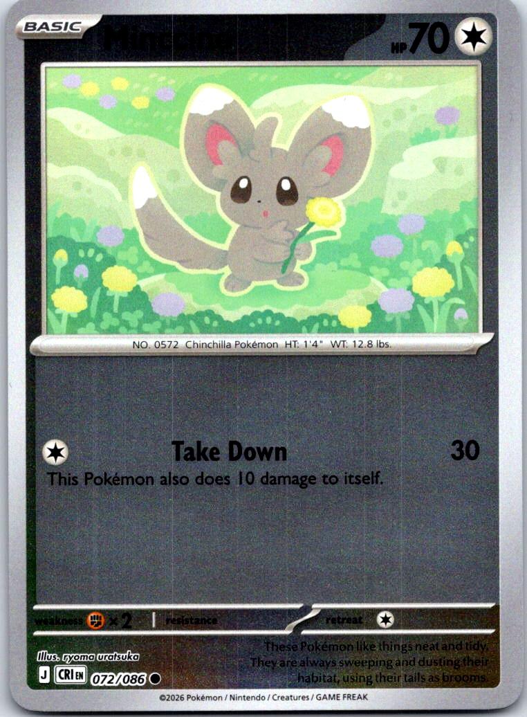 Minccino - 072/086 - Reverse Holo - CHAOS RISING - Pokemon - Common | AA124-2