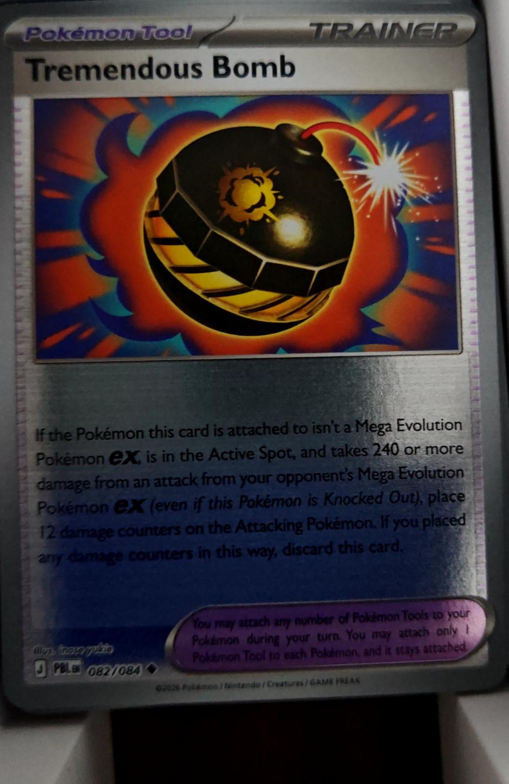 Tremendous Bomb - 082/084 - Reverse Holo - PITCH BLACK - Pokemon - | AA44-52