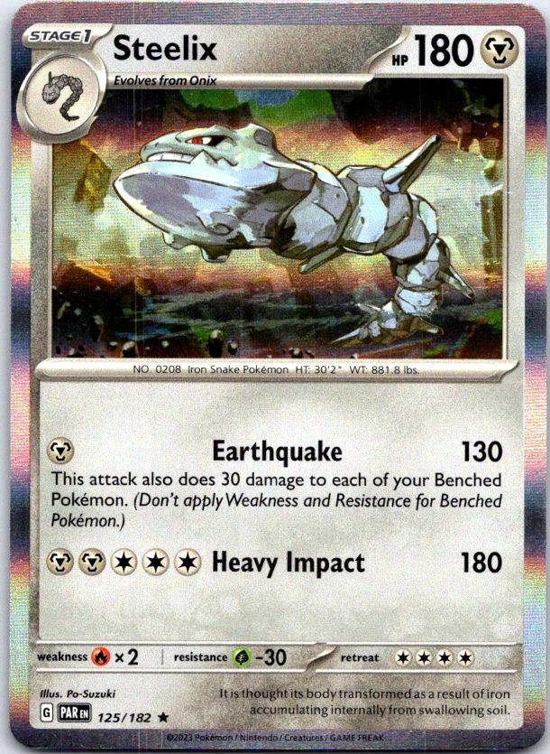 Steelix - 125/182 - Holo - PARADOX RIFT - Pokemon - Rare | AC01-9