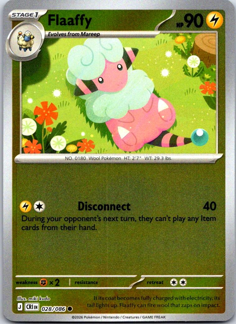 Flaaffy - 028/086 - Reverse Holo - CHAOS RISING - Pokemon - Common | AB01-15