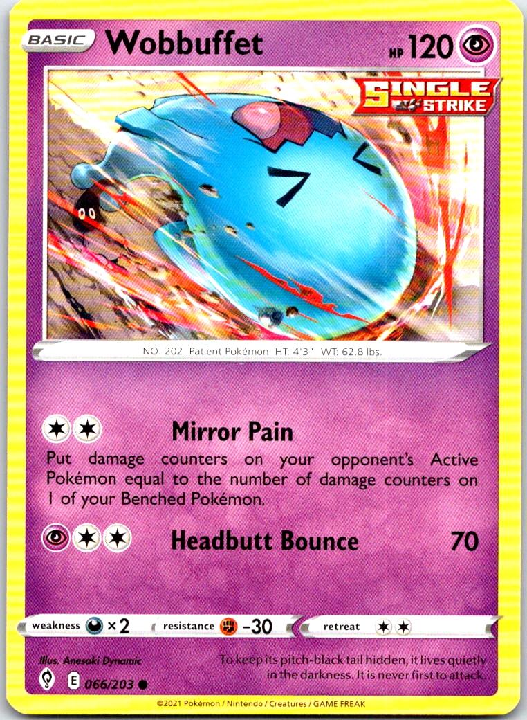 Wobbuffet - 066/203 - - EVOLVING SKIES - Pokemon - Common | AB29-32