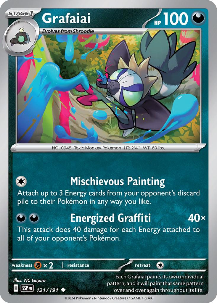 Grafaiai - 121/191 - - SURGING SPARKS - Pokemon - Uncommon | AA03-53