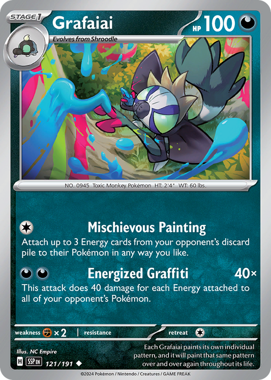 Grafaiai - 121/191 - - SURGING SPARKS - Pokemon - Uncommon | AA03-53