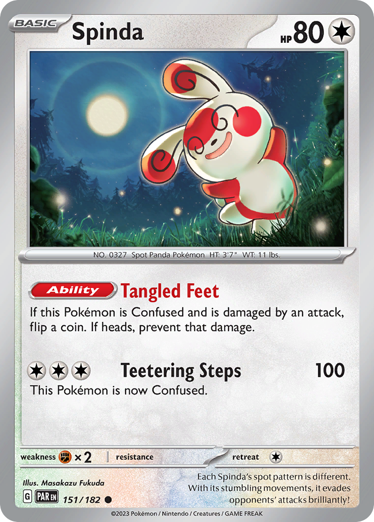 Spinda - 151/182 - Reverse Holo - PARADOX RIFT - Pokemon - Common | AA49-16
